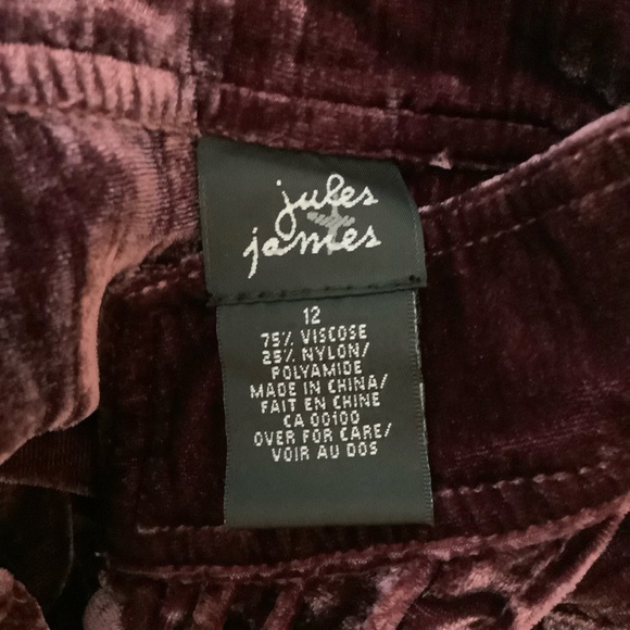 Jules & James Burgundy Velvet Jacket Blazer Size 12 - Picture 11 of 11